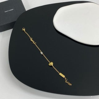 YSL Crystal Accent Chain Bracelet