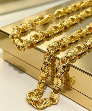 YSL Ornate Gold Chain Link Necklace