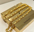 YSL Ornate Gold Chain Link Necklace