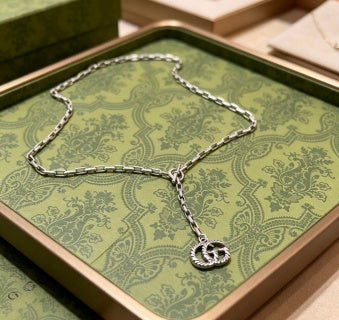 Gucci Interlocking G Medallion Long Chain Lariat Necklace