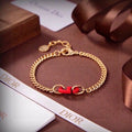 Dior Red Accent Chain Link Bracelet