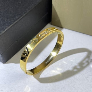 YSL Crystal Starline Open Cuff Bracelet