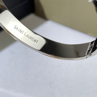 YSL Monogram Link Crystal Cuff Bracelet