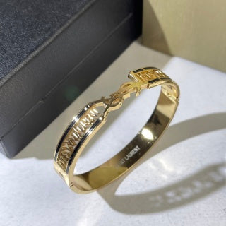 YSL Monogram Link Crystal Cuff Bracelet