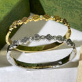 Gucci Interlocking G Multi-Link Crystal Charm Chain Bracelet