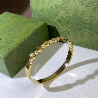 Gucci Interlocking G Multi-Link Crystal Charm Chain Bracelet