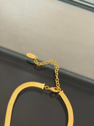 Dior Bow CD Charm Gold Chain Necklace