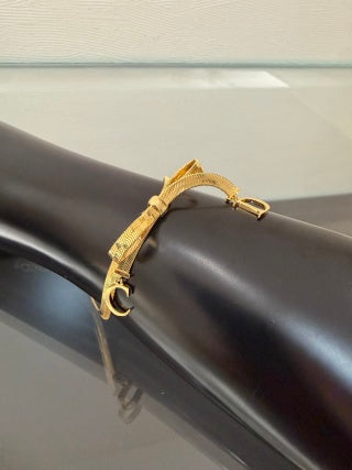 Dior Bow CD Letter Gold Chain Bracelet