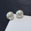 CHANEL Pearl Mist Round Stud Earrings