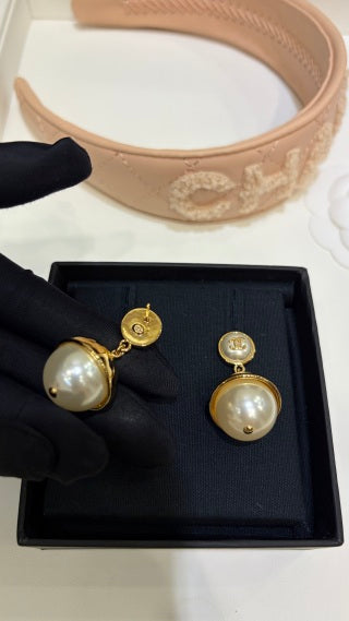 Chanel Timeless Pearl Statement Earrings
