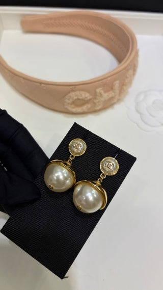 Chanel Timeless Pearl Statement Earrings