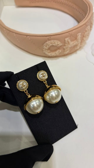 Chanel Timeless Pearl Statement Earrings