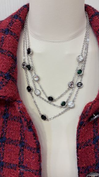 Chanel Midnight Gemstone Layered Necklace