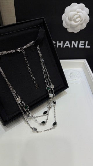 Chanel Midnight Gemstone Layered Necklace