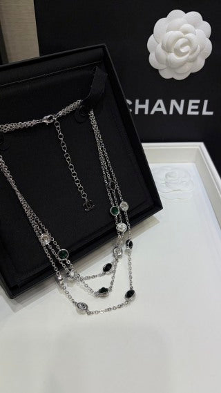 Chanel Midnight Gemstone Layered Necklace