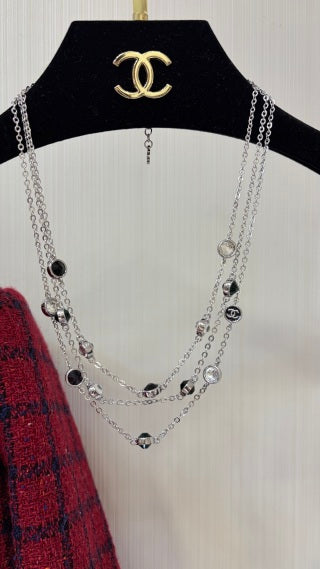 Chanel Midnight Gemstone Layered Necklace