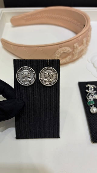 Chanel Timeless Vintage Medallion Stud Earrings