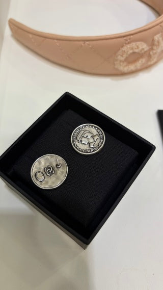 Chanel Timeless Vintage Medallion Stud Earrings