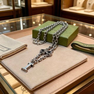 Gucci GG Key Charm Chain Necklace