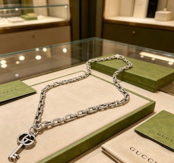 Gucci Key Charm Double Chain Necklace
