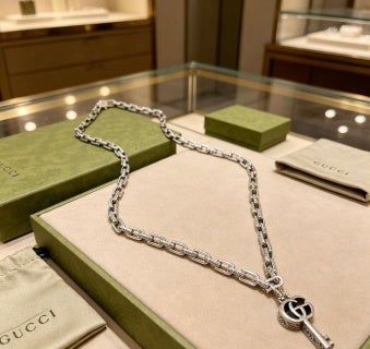 Gucci Key Charm Double Chain Necklace