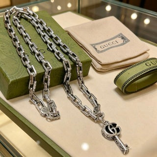 Gucci Key Charm Double Chain Necklace