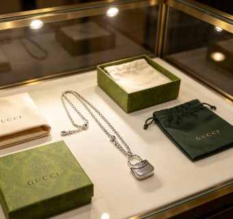 Gucci GG Padlock Mini Charm Long Necklace