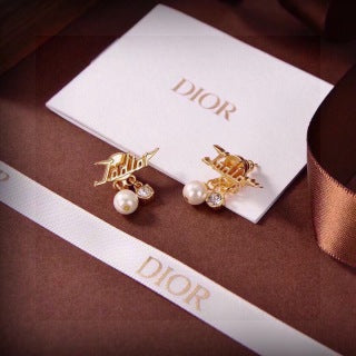 Dior J'Adior Pearl Crystal Drop Stud Earrings
