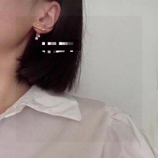 Dior J'Adior Pearl Crystal Drop Stud Earrings