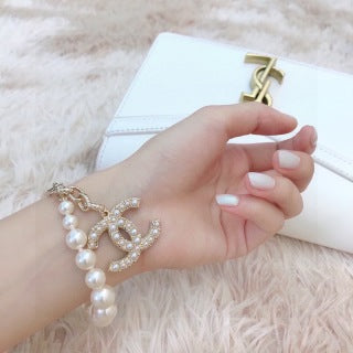 CHANEL Pearl Grace Crystal Bracelet