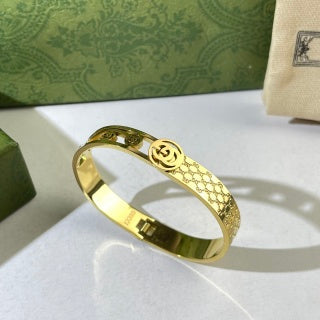 Gucci GG Monogram Crystal Cuff Bracelet
