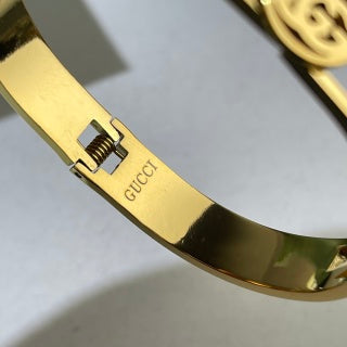 Gucci GG Monogram Crystal Cuff Bracelet