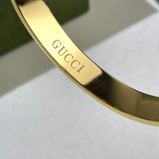 Gucci GG Oval Link Medallion Cuff Bracelet