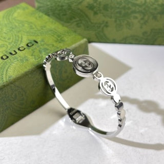 Gucci GG Triple Medallion Cuff Bracelet