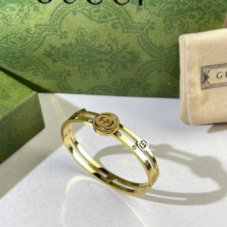Gucci GG Medallion Double Band Cuff Bracelet