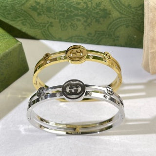 Gucci GG Medallion Double Band Cuff Bracelet