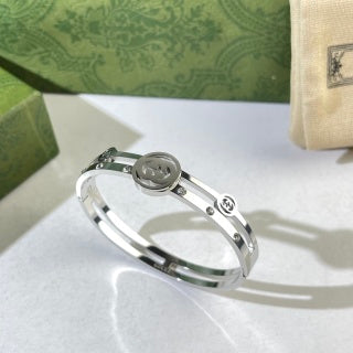 Gucci GG Medallion Double Band Cuff Bracelet