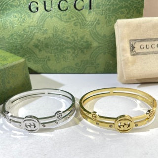 Gucci GG Medallion Double Band Cuff Bracelet