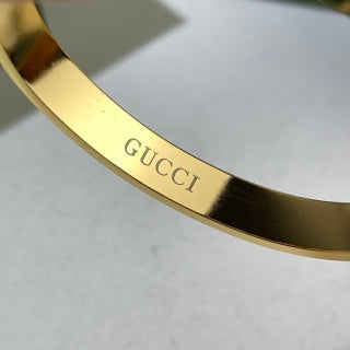 Gucci GG Oval Link Crystal Cuff Bracelet