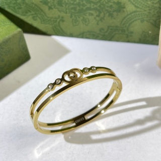 Gucci GG Crystal Wave Cuff Bracelet