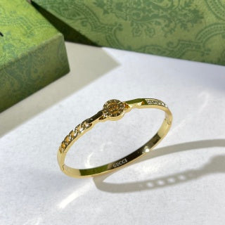 Gucci GG Medallion Edge Cuff Bracelet