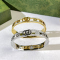 Gucci GG Crystal Double Logo Cuff Bracelet