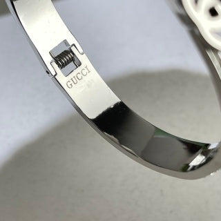 Gucci GG Crystal Double Logo Cuff Bracelet