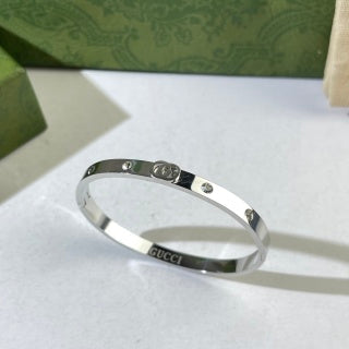 Gucci GG Minimal Crystal Rivet Cuff Bracelet