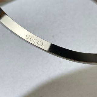 Gucci GG Crystal Double Bar Cuff Bracelet