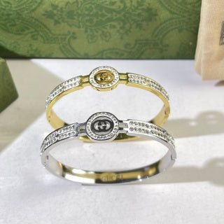 Gucci GG Medallion Pavé Crystal Cuff Bracelet