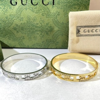 Gucci GG Openwork Crystal Cuff Bracelet