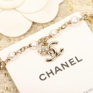 CHANEL Pearl Accent Chain Bracelet