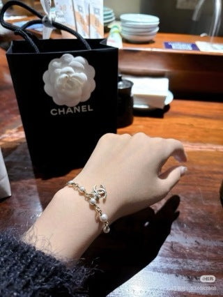 CHANEL Pearl Accent Chain Bracelet