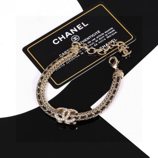 CHANEL Woven Chain Link Bracelet